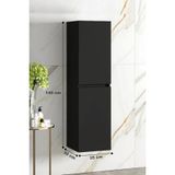 Alfa Banyo Viola Siyah 140 Cm Mdf Banyo Boy Dolabı-Hazır Kurulu