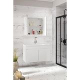 Alfa Banyo Viola-Win 80 cm Mdf Banyo Dolabı, Seramik Lavabolu Banyo Dolabı Seti Hazır Kurulu