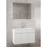 Alfa Banyo Viola3 Beyaz 80 cm Mdf-Ayna Dolaplı- Seramik Lavabolu Banyo Dolabı**demonte Değil**