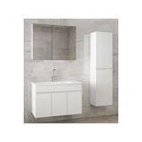 Alfa Banyo Viola3-Beyaz 80+35 cm Mdf-Aynalı Seramik Lavabolu Banyo Dolabı Takımı