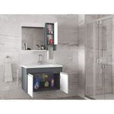 Alfa Banyo Visente-Oa 80 cm Beyaz Banyo Dolabı Takımı