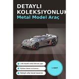 Alfa Brand 1/64 Siyah Karbon Fiber Kırmızı Detaylı Koenigsegg Agera Rs Diecast Model Araba BX-313337 - 0