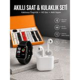 Alfa Brand 7 Kordonlu Akıllı Saat ve 2.nesil Kulaklık Yüksek Ses Kaliteli Uzun Pil Ömrü - Çok Renkli - 0