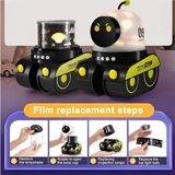Alfa Brand Çocuklar Için Eğitici ve Eğlenceli Robot Temalı Projektör Gece Lambası - 0