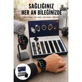 Alfa Brand Yeni Nesil Akıllı Saat 2024 Model Uyku ve Sağlık Takibi Bluetooth Bağlantılı Yeni Nesil - Çok Renkli