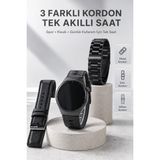 Alfa Brand Yeni Nesil Akıllı Saat Bluetooth Görüşme, Sağlık Takibi, Amoled Ekran ve 3 Kordon Seti - Çok Renkli - 0