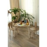 Alfa Country Montessori Çocuk Masası 1 Masa & 1 Bunny Sandalye - Kahverengi