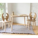 Alfa Country Montessori Geyik Sandalyeli Çalışma Masası 2 Sandalye 1 Masa - Kahverengi