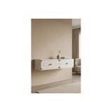 Alfa Dresuar Antre Hol Rafı Beyaz Gold 120 Cm Tda1297Bg