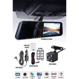 Alfa Gift Araç Kamerası Dikiz Aynası Full HD 1080P Çift Kameralı 170° Geniş Açı Gece Görüşlü Özelliklerle - Siyah