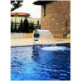 Alfa Havuz Şelalesi, Havuz Başı Cobra Şelale, Paslanmaz Aısı 304 Havuz Kenarı Şelalesi 60*50 cm