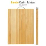 Alfa Life Marketing Metal Saplı Bambu Kesim Panosu - Kahverengi