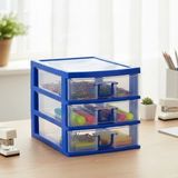 Alfa Life Marketing Mini 3 Çekmeceli Komidin Organizer - Mavi