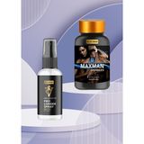 Alfa Man Maxman2 Erkeklere Uygun 60 Bitkisel Kapsül ve Pro Longer Ge-Ciktirme Spreyi 50 ml