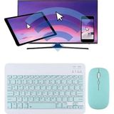 Alfa MEC Apple iPad Air 11 2024 Uyumlu Turkuaz Kablosuz Bluetooth Klavye-Mouse