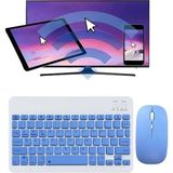 Alfa MEC Apple iPad Air 13 2024 Uyumlu Mavi Kablosuz Bluetooth Klavye-Mouse