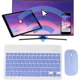 Alfa MEC Apple iPad Air 13 2024 Uyumlu Mor Kablosuz Bluetooth Klavye-Mouse