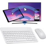 Alfa MEC Apple iPad Mini 3 A1599 A1600 Uyumlu Beyaz Kablosuz Bluetooth Klavye-Mouse