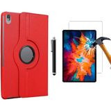 Alfa MEC Honor Pad X8A 11 Inç Uyumlu 360° Dönerli Tablet Kılıfı 3lü Set - Kırmızı