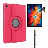Alfa MEC Honor Pad X8A 11 Inç Uyumlu 360° Dönerli Tablet Kılıfı 3lü Set - Pembe