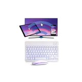 Alfa MEC Ipad 9. 8. 7. Nesil 10.2" 2021 Uyumlu Aydınlatmalı Işıklı Kablosuz Bluetooth Klavye+mouse rgb-set
