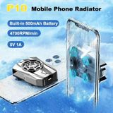Alfa MEC P10 Şarj Edilebilir Cep Telefonu Radyatör DC5V 1A Hava Soğutmalı Arka-Klip Oyunu Soğutucu Abs Ios Android Için Soğutma Fanı Isı Emici Pubg - Siyah