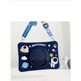 Alfa MEC Samsung Galaxy Tab A9 Plus 11 Inç X210 X215 X216 Uyumlu Astronot Kılıf Eğlenceli Koruma - Lacivert