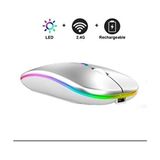 Alfa MEC Tüm Cihazlara Uyumlu Mouse Bluetooth Wireless Şarjlı Fare 2.4g Macbook Ipad Bilgisayar Telefon - Gri