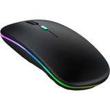 Alfa MEC Tüm Cihazlara Uyumlu Mouse Bluetooth Wireless Şarjlı Fare 2.4g Macbook iPad Bilgisayar Telefon - Siyah