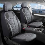 alfa Romeo 146 Uyumlu Lüx Deri Oto Koltuk Kılıfı Ön Arka Takım Sılver Füme Autogoodstore