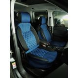 Alfa Romeo 159 Lüx Oto Koltuk Minderi Ön Arka 5'li Set ELEGANCE Serisi SİYAH MAVİ