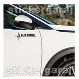Alfa Romeo Yan Kapi 2 Adet Sticker - Araba Motosiklet Kask Buzdolabi Cam Otomobil Atv Laptop Tablet Duvar Stickeri