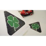 Alfa Romeo Yonca Logo Yan Çamurluk 3m 3d Karbon Damla Logo Amblem Seti