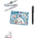 Alfa Samsung Galaxy Tab A8 10.5 SM-X200 X205 X207 Elegance Standlı Çocuklar Için Karikatür Silikon Kauçluk Tablet Kılıfı - Mavi
