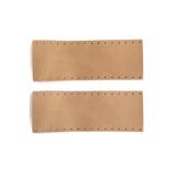 alfa tasarım atölyesi Hakiki Deri Çanta Tutma Sapı - Pudra Rengi 16 Cm X 6 Cm