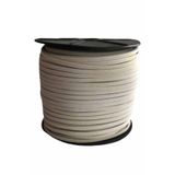 alfa tasarım atölyesi Süet Deri Şerit Ip, 3mm - Beyaz Rengi, Tesbih, Bileklik, Kolye Ipi (3 Metre)