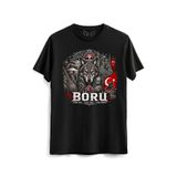 Alfa Tshirt Ay Yıldızlı Bozkurt Baskılı Tişört – %100 Pamuk Türk Motifli Premium DTG Baskı T-Shirt