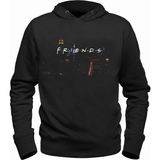 Alfa Tshirt Friends Kapşonlu Siyah Erkek Sweatshirt