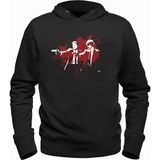 Alfa Tshirt Pulp Fiction Siyah Kapşonlu Erkek Sweatshirt