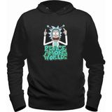 Alfa Tshirt Rick And Morty Siyah Erkek Sweatshirt
