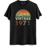 Alfa Tshirt Vintage 1971 Eskitme Siyah Erkek T-shirt