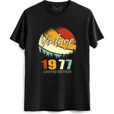 Alfa Tshirt Vintage 1977 Retro Uzun Kollu Siyah Erkek T-shirt