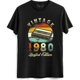 Alfa Tshirt Vintage 1980 Limeted Edition Siyah Erkek T-shirt