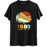 Alfa Tshirt Vintage 1980 Retro Siyah Erkek T-shirt