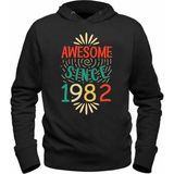 Alfa Tshirt Vintage 1982 Awesome Siyah Erkek T-shirt