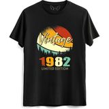 Alfa Tshirt Vintage 1982 Retro Siyah Erkek T-shirt