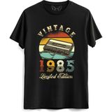 Alfa Tshirt Vintage 1985 Limeted Edition Uzun Kollu Siyah Erkek T-shirt