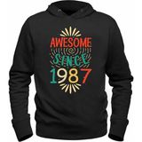 Alfa Tshirt Vintage 1987 Awesome Siyah Erkek T-shirt