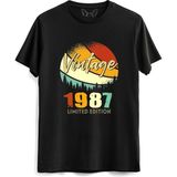 Alfa Tshirt Vintage 1987 Retro Siyah Erkek T-shirt
