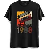 Alfa Tshirt Vintage 1988 Best Of Kısa Kollu Siyah Erkek T-shirt